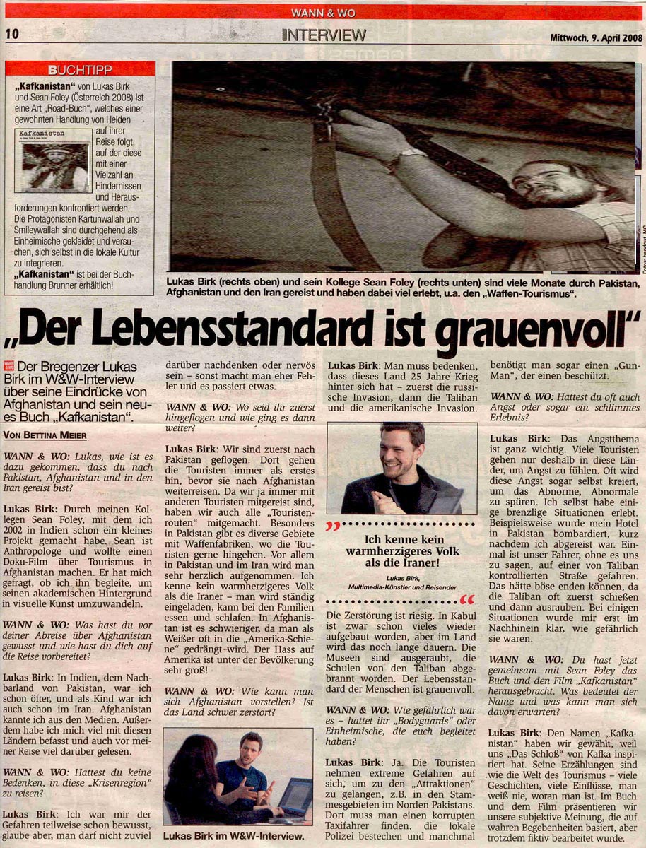 Kafkanistan Wann & Wo 9.4.2008